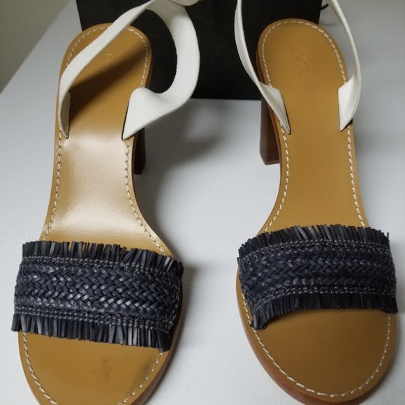 Jcrew  Raffia Ankle Tie High Heel Sandals - Picture 2 of 4